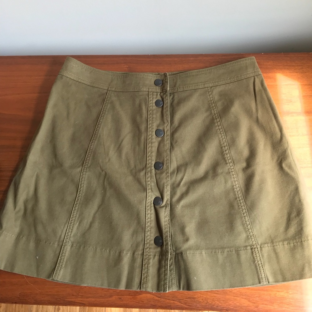 NWT MADEWELL Metropolis Snap Skirt